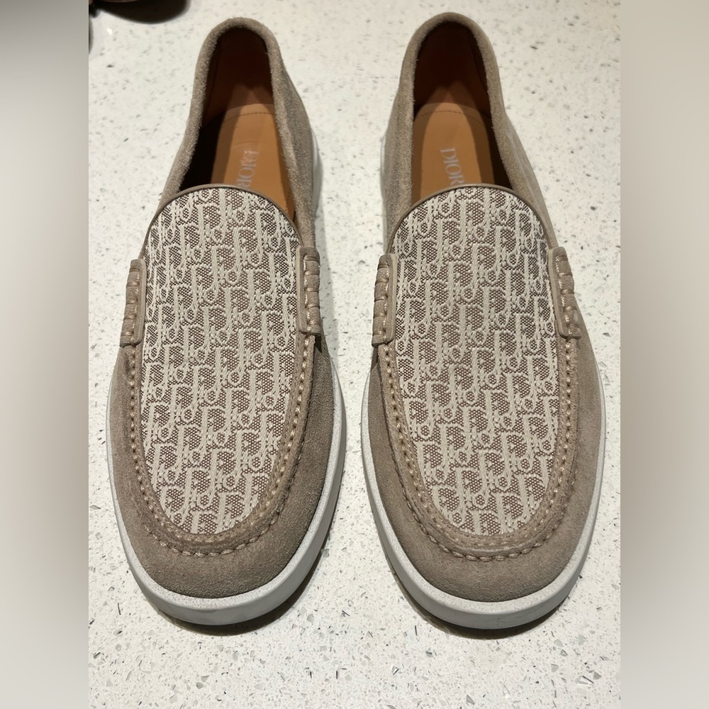 Dior Granville oblique jacquard beige loafer 44 - Picture 2 of 16